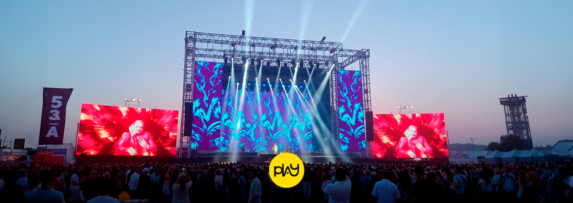 benefícios do aluguel de telões para shows