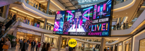 aluguel de telão de LED para eventos em shoppings